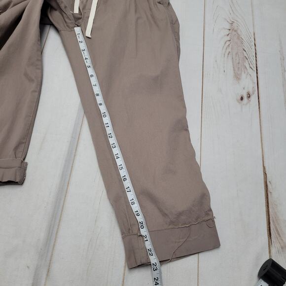 Pact classic woven twill cotton roll up pants straight drawstring minimalist - Picture 2 of 11